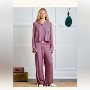 NWT Dairy Boy Garden Bed Sleep Set & Head Scarf- Broccoli in Penny Lane size L